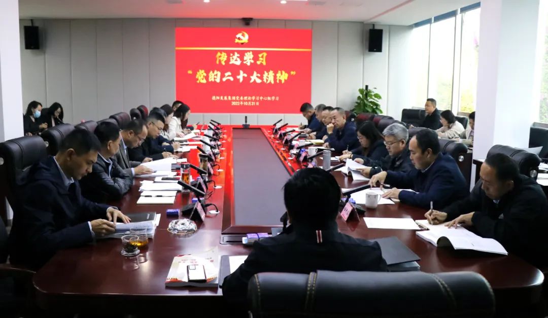 德陽發(fā)展集團召開黨委理論學(xué)習(xí)中心組“黨的二十大精神”專題學(xué)習(xí)（擴大）會